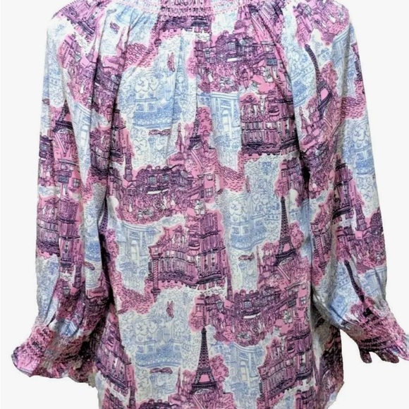 Talbots Eiffel Tower Parisian Blouse.  Size 1X - Picture 5 of 9